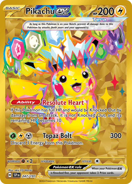 Pikachu ex Tera Gold SSP 247