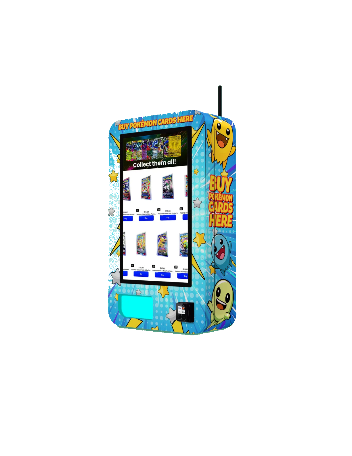 Machine side — Pikachu wrap